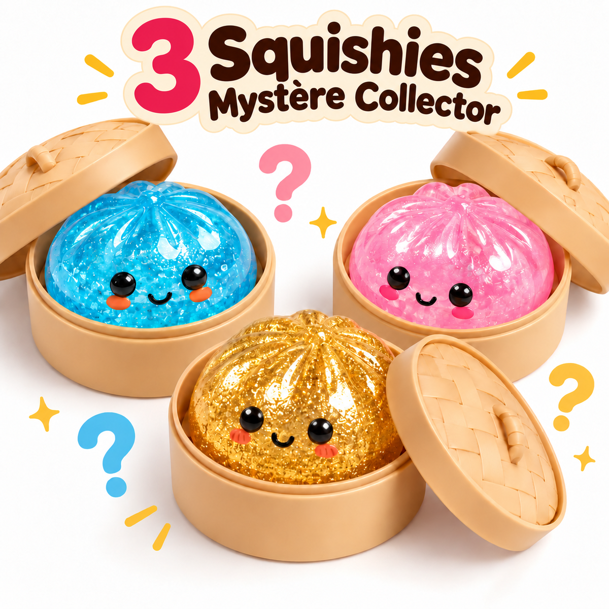 3 Squishies Mystère Collector